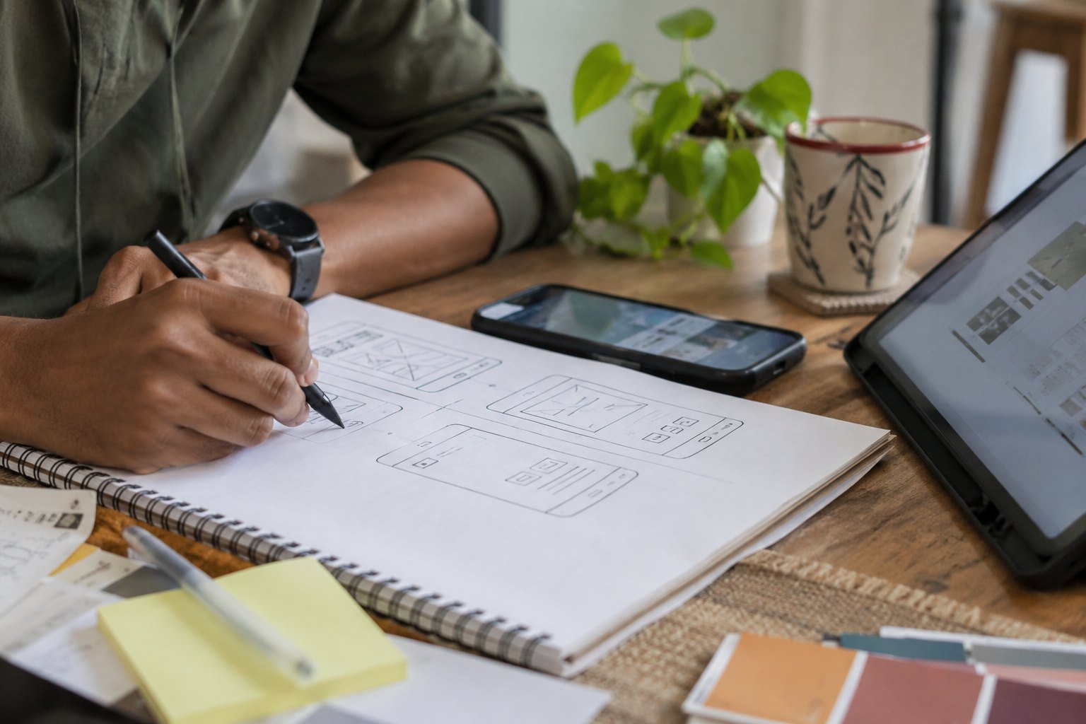 UI/UX Design learning scene